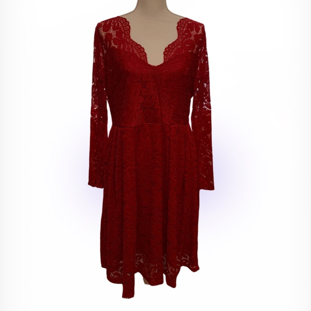 New Red Lace Dress XXL